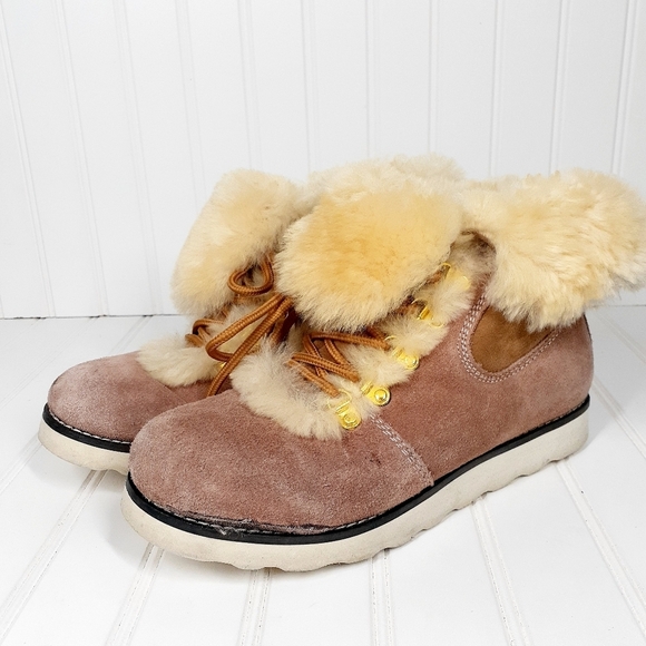 Voderugg Australian Fur Lined Lace Up Winter Boot F264 - Picture 1 of 11